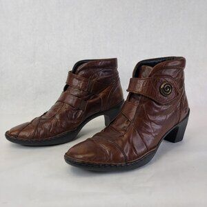 JOSEF SEIBEL Tina Heeled Ankle Boot Women's EU 40 / US 9 Brown Leather